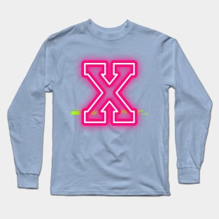 Neon Style Roman Numeral "X" Vibes Tee! Long Sleeve T-Shirt